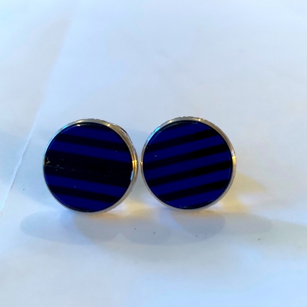 Montblanc Meisterstuck Lapis Azuli sterling silver cuff links
